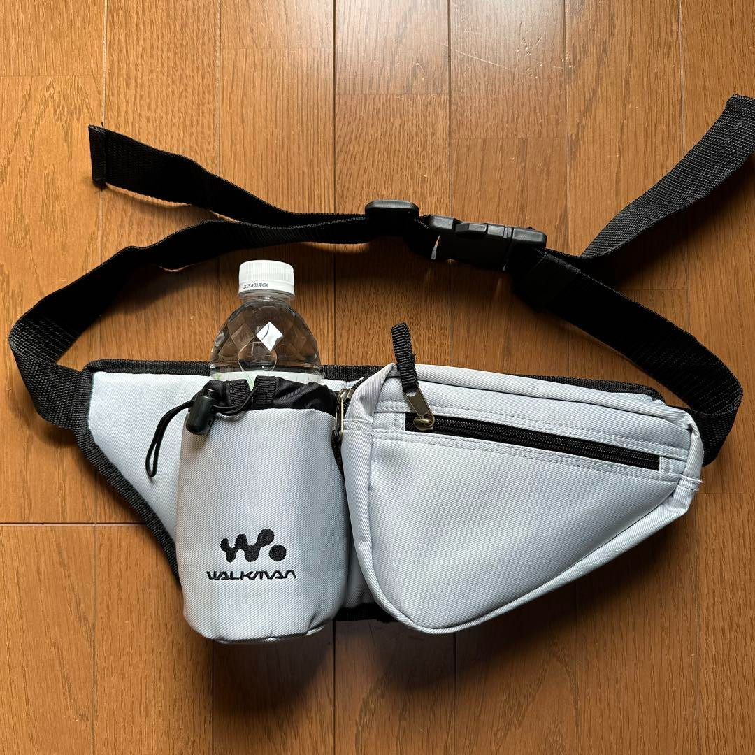 SONY WALKMAN Waist Pouch Bag Silver Gray Unused From Japan Rare