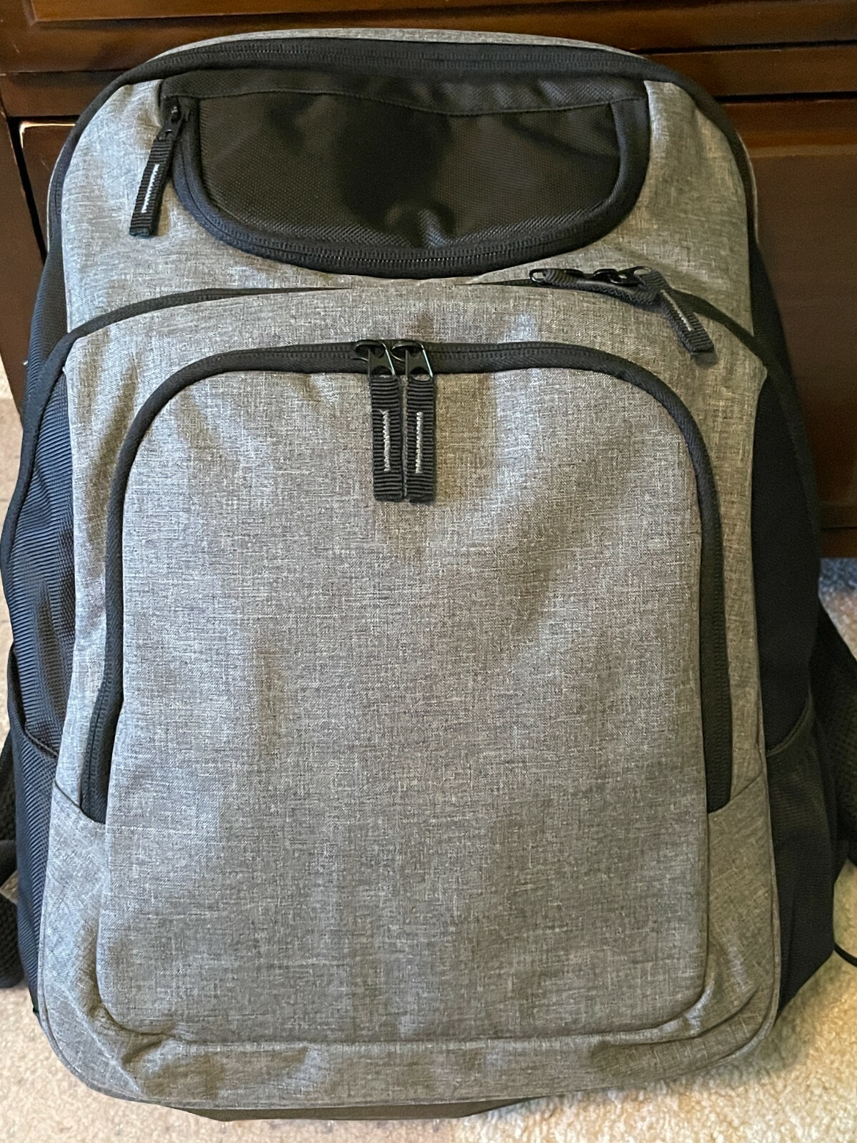 Port Authority Exec Computer Travel Backpack Graphite Heather / Black
