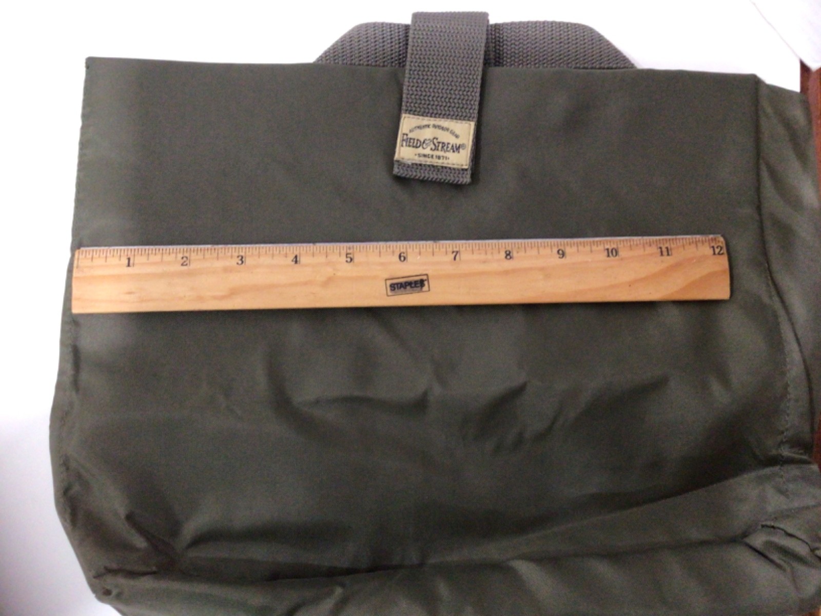 Field & Stream Vintage Gear Messenger Laptop Bag Briefcase Canvas Olive