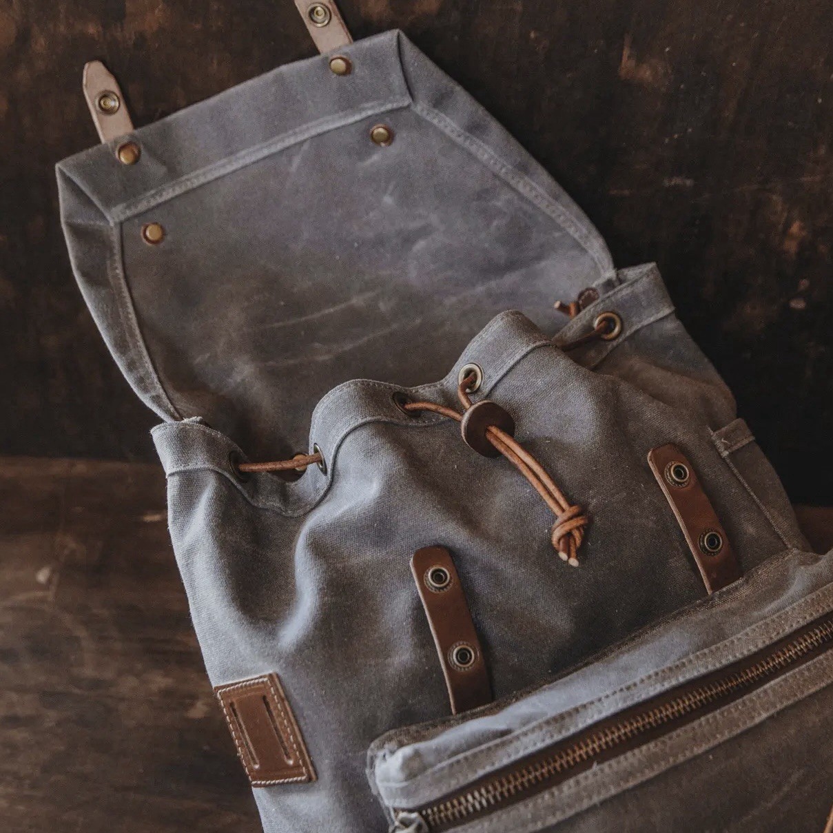 Bradley Mountain Muir Pack Waxed Canvas Backpack – Charcoal – Made in the USA