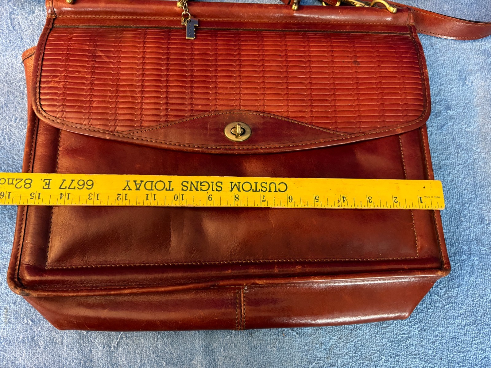Jack Georges Cognac Tuscany Leather Briefcase