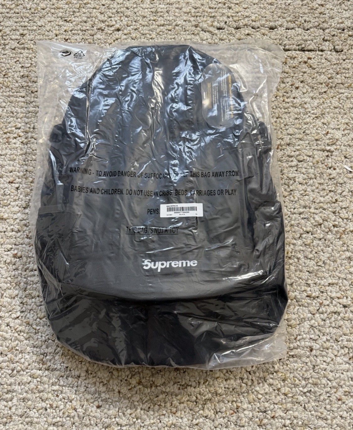 Supreme Cordura SS18 Ripstop Nylon Backpack Black – 100% Authentic