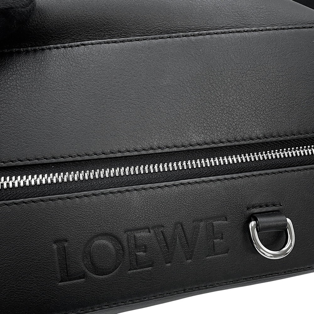 LOEWE Convertible Sling Body Bag Calf Leather Black B777NCNX03
