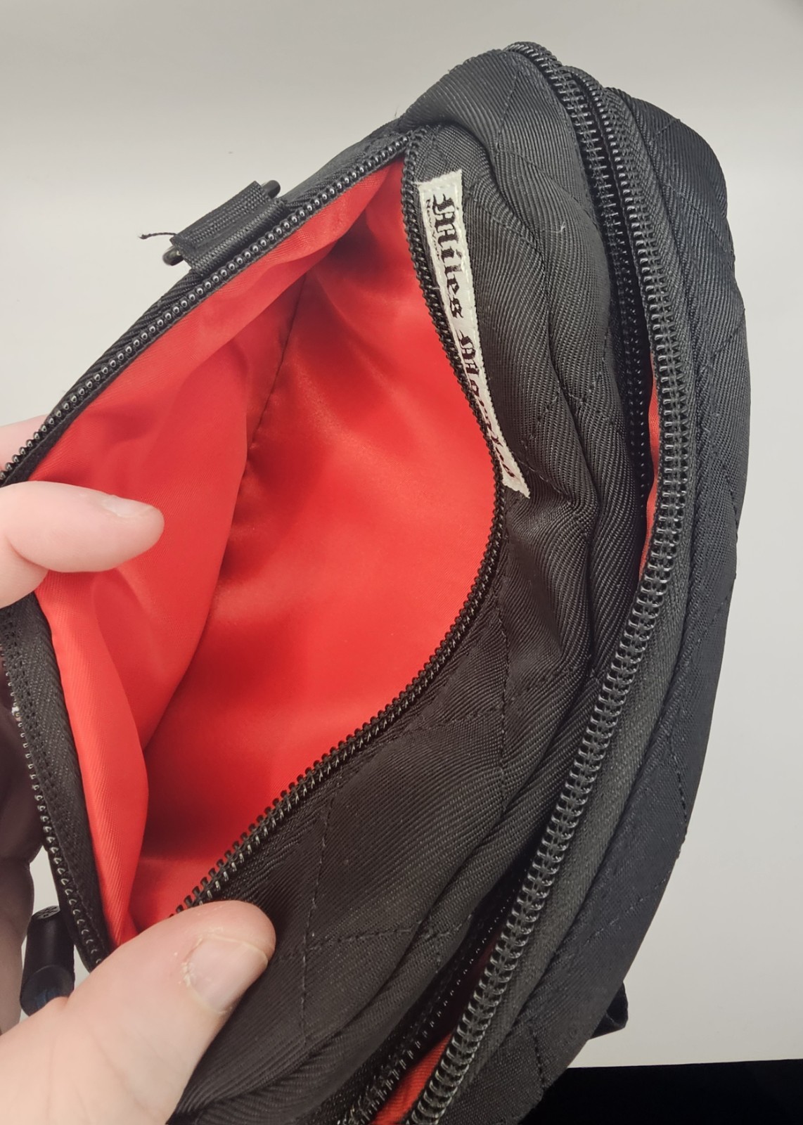Marvel Miles Morales Spider-Man Crossbody Sling Bag w/ Clip-On Pouch Black/Red