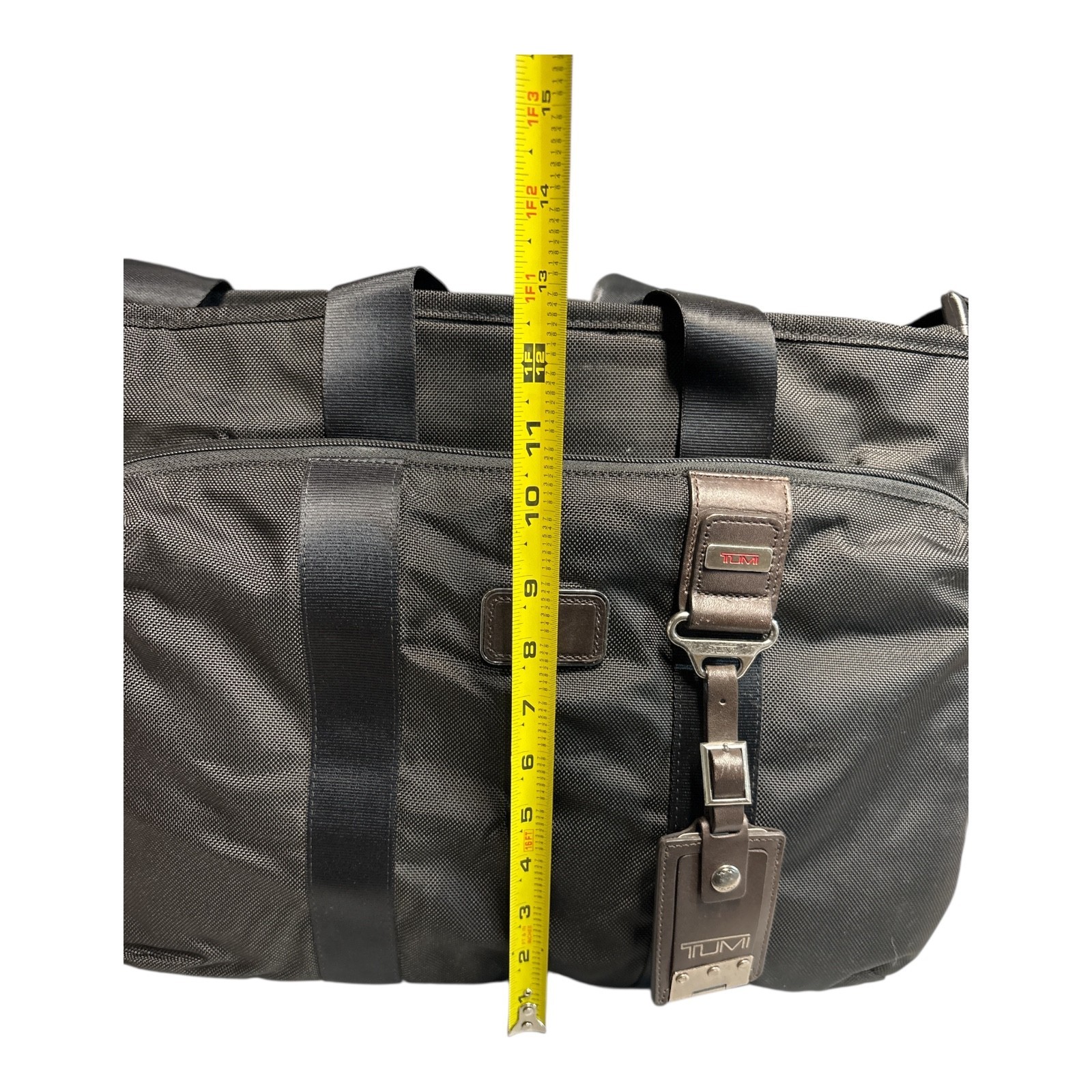 Tumi Alpha Bravo Briefcase Laptop Bag Black Large Carry On Travel Shoulder Strap