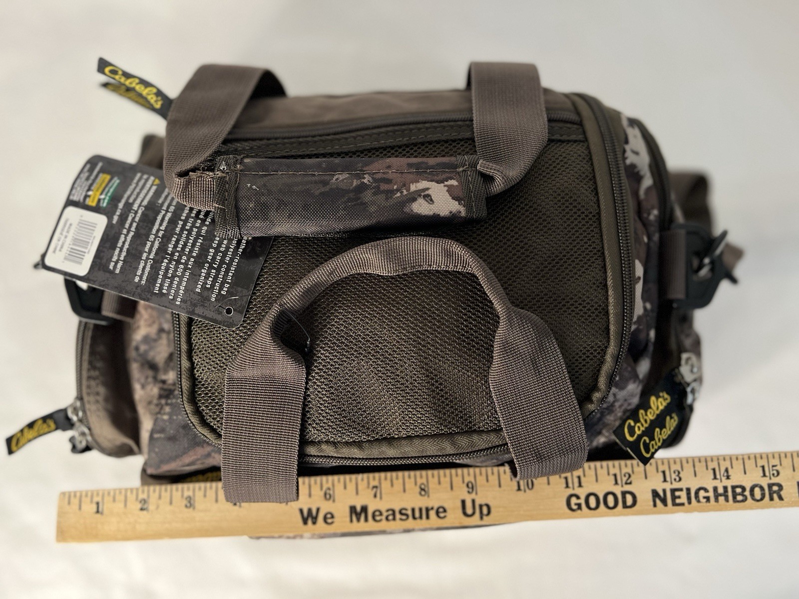 Cabela’s Camo Gear Bag Catch All Fishing Camping Utility Travel Tool 6 pockets