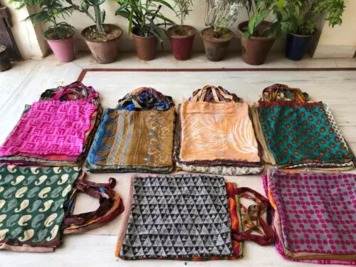 Eco-Friendly Silk Tote Bag Reusable Shopper & Carry Sustainable Reselling Bags