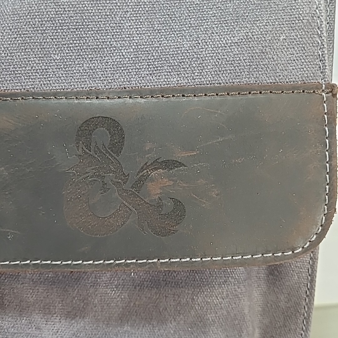 Dungeons & Dragons / Magic The Gather Gray /Brown Leather Waxed Canvas Backpack
