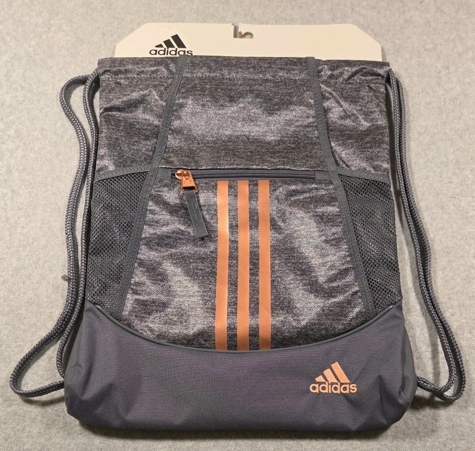 Adidas Alliance II Jersey Onix Grey/Rose Gold Drawstring Sackpack
