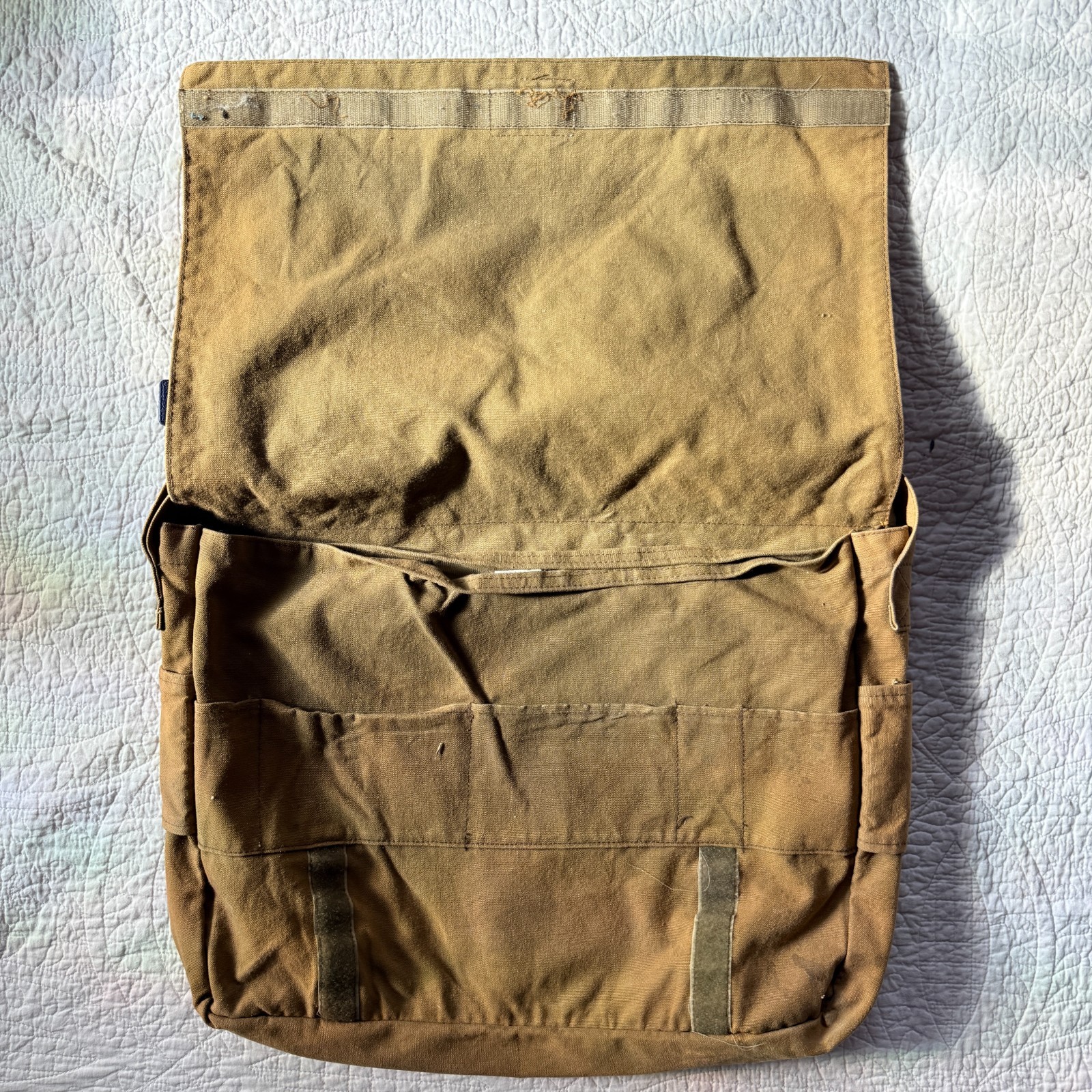 Vintage Liberto Canvas Messenger Shoulder Bag Commemorative Utility w/ Patches