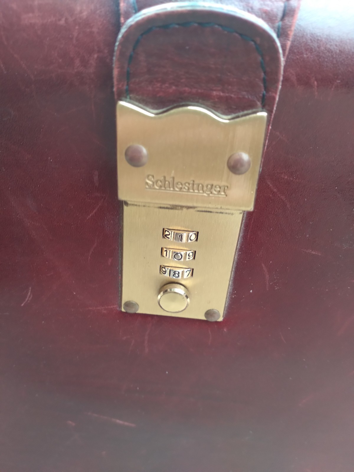 Vintage Schlesinger Work Bag Briefcase Combo Lock
