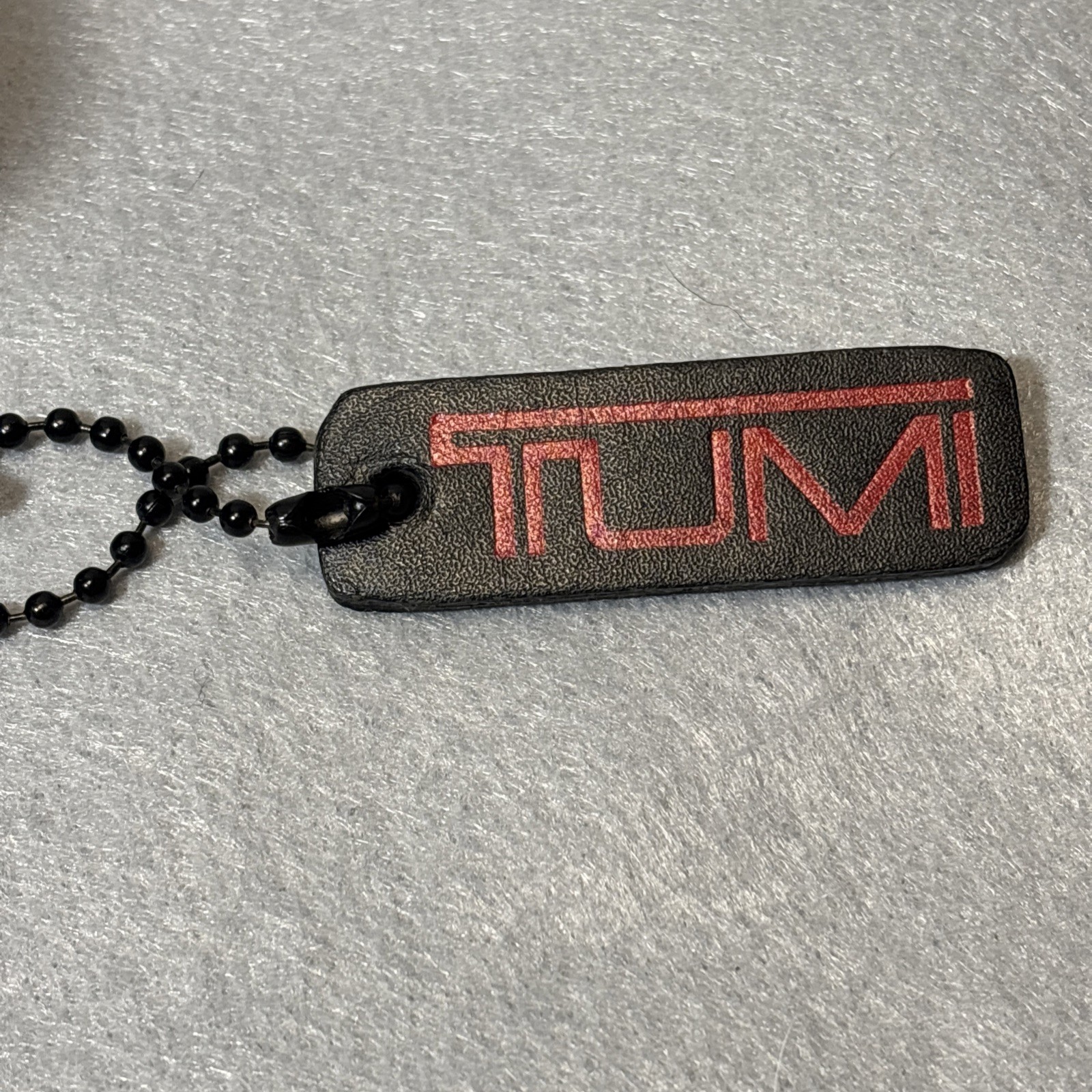 TUMI Second Bag Clutch Bag Leather Black Multi Pocket Japan W/ Charm Authentic
