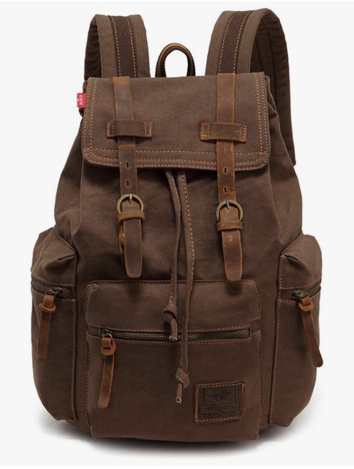 AUGUR High Capacity Canvas Vintage Backpack – for School College Hiking Trave…