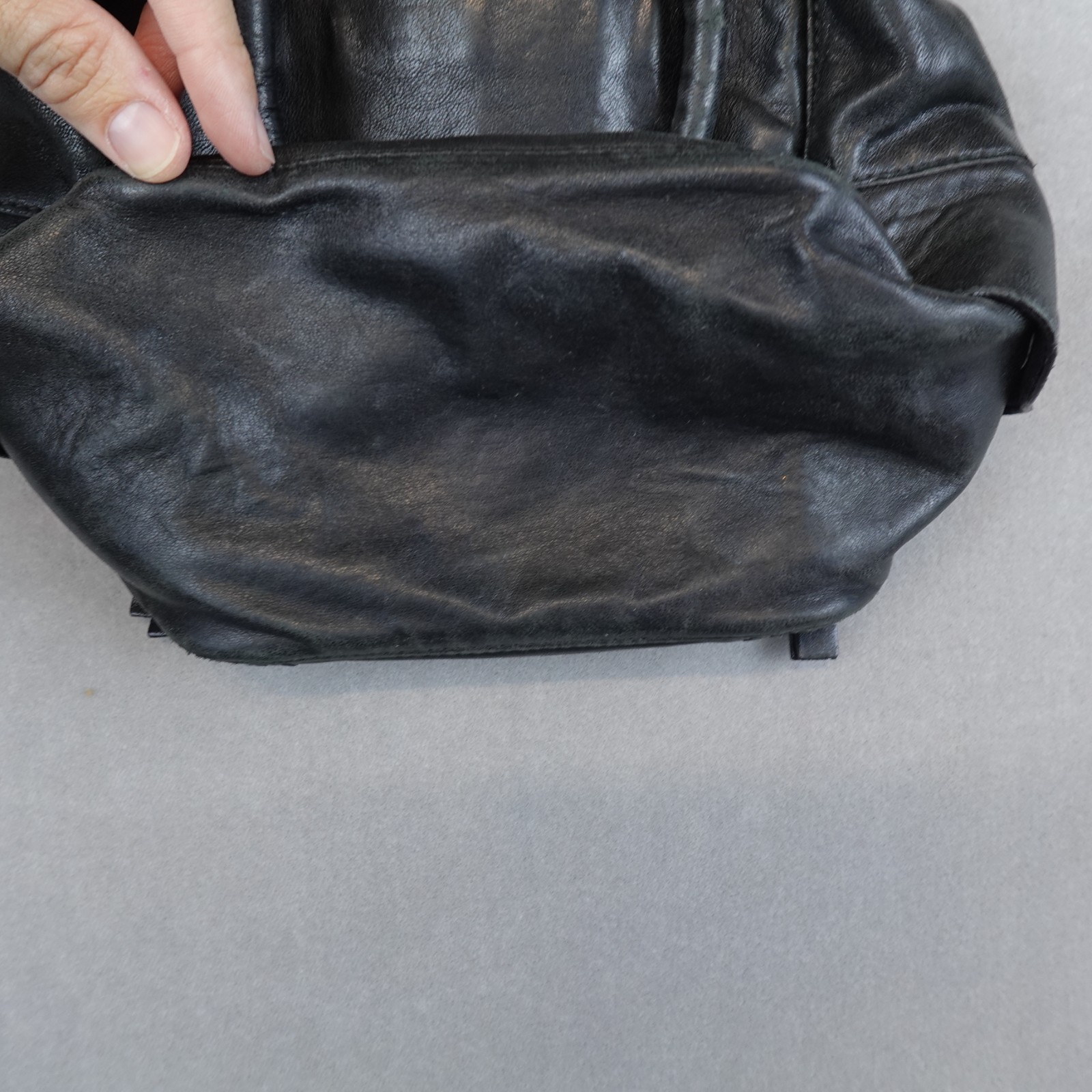 Belstaff Leather Messenger Shoulder Bag Black Utility Crossbody Malenotti