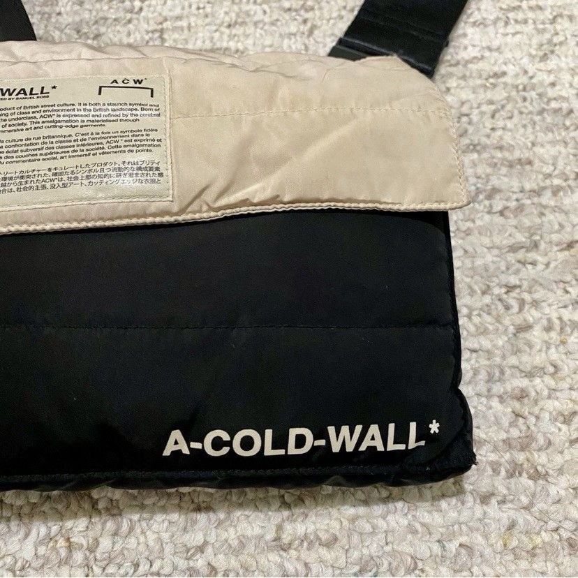 A-Cold-Wall* LTD 100% Nylon Padded Streetwear Gorpcore Utility Beige Unisex Bag
