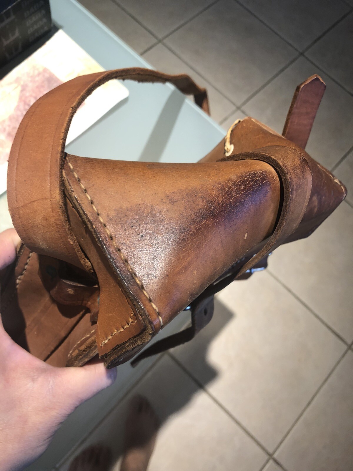 Vintage Stelzig Saddlery Co Cross Rectangular Bag .