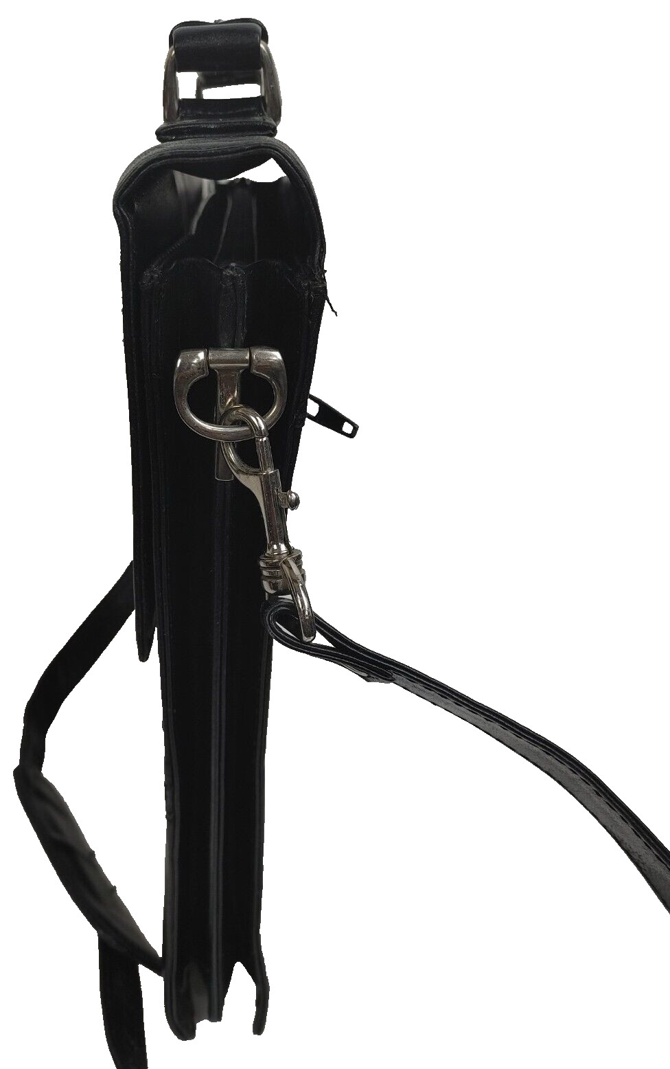 Dizengoff Men Genuine Leather Cross Body Shoulder Messenger Bag Small Black