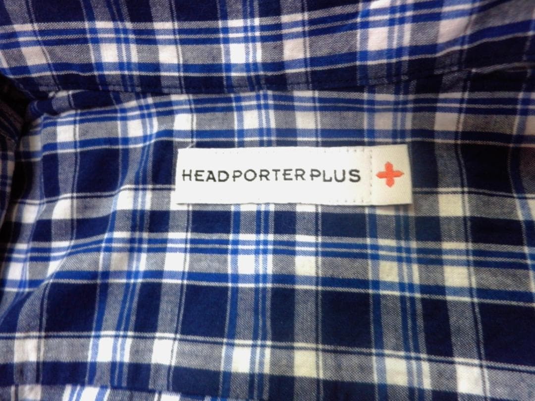 Rare New Head Porter Plus Madras Style Material Short Sleeve Shirt