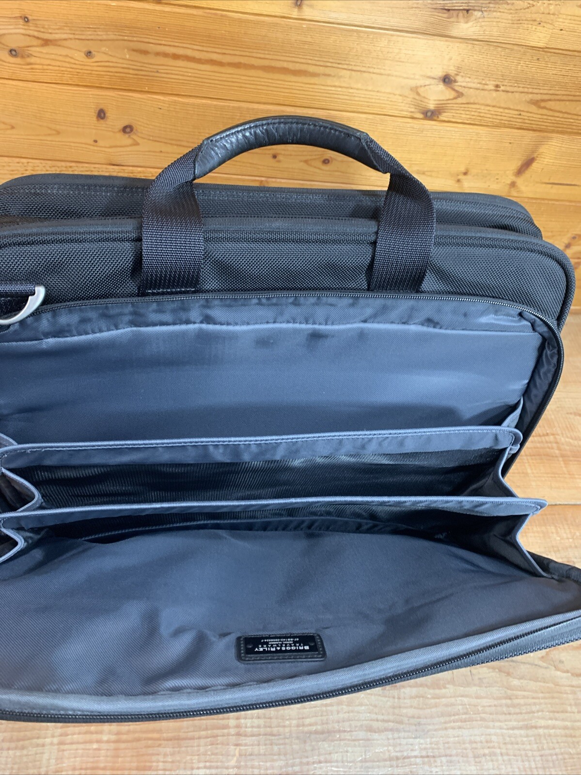 BRIGGS & RILEY 18″ Black Nylon Laptop Computer Bag Briefcase Luggage #BB140-4
