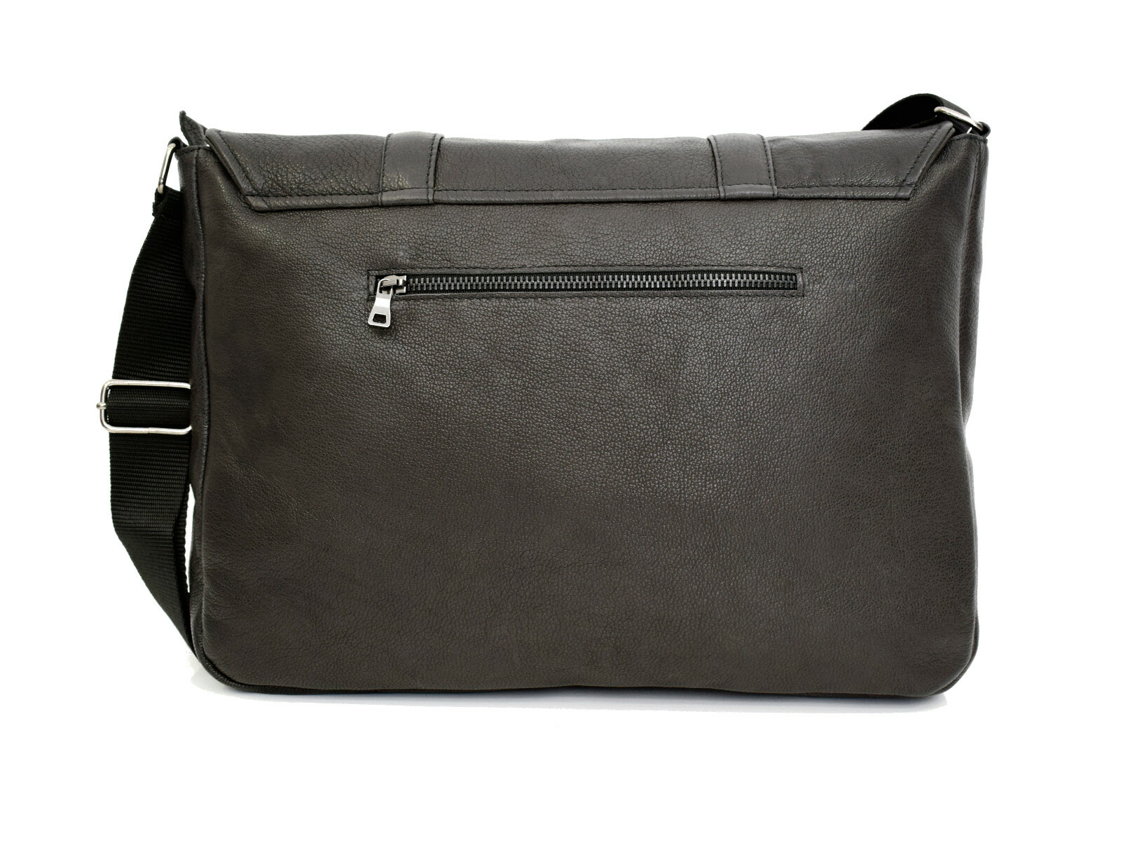 Men’s Real Leather Black Shoulder Bag Messenger Folder VIETRI LEATHER
