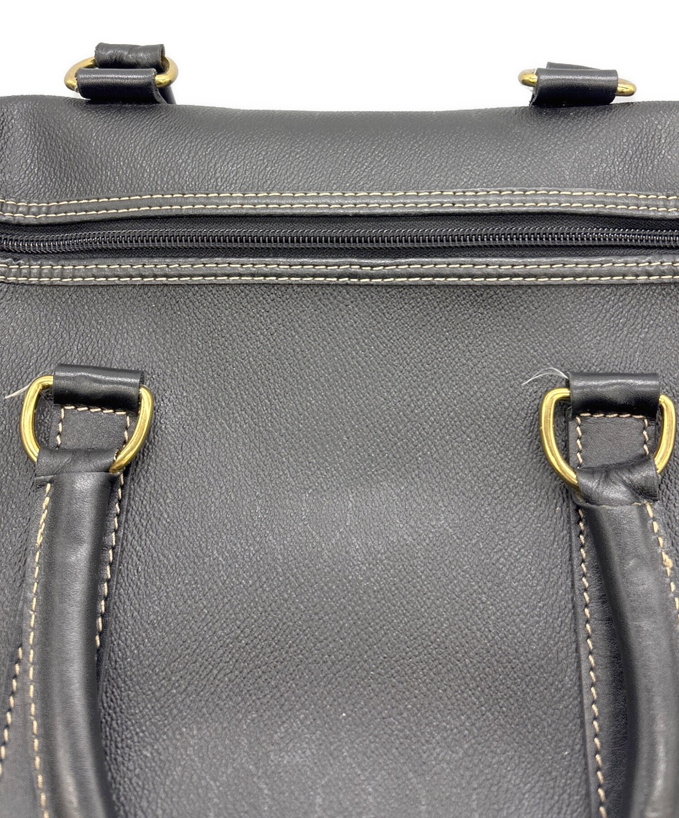 Christian Dior Boston bag Black Leather Men Duffle bag Large capacity