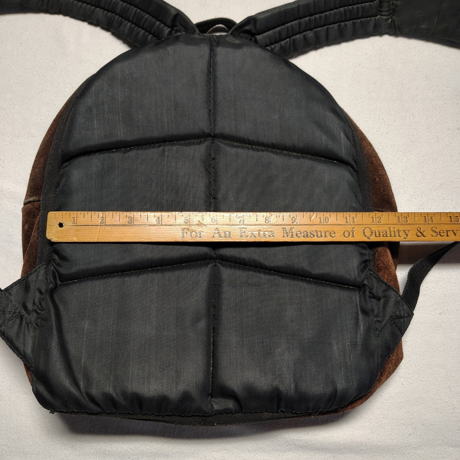High Sierra Mens Small Backpack OS Brown Suede Leather Vintage Gorpcore Rugged