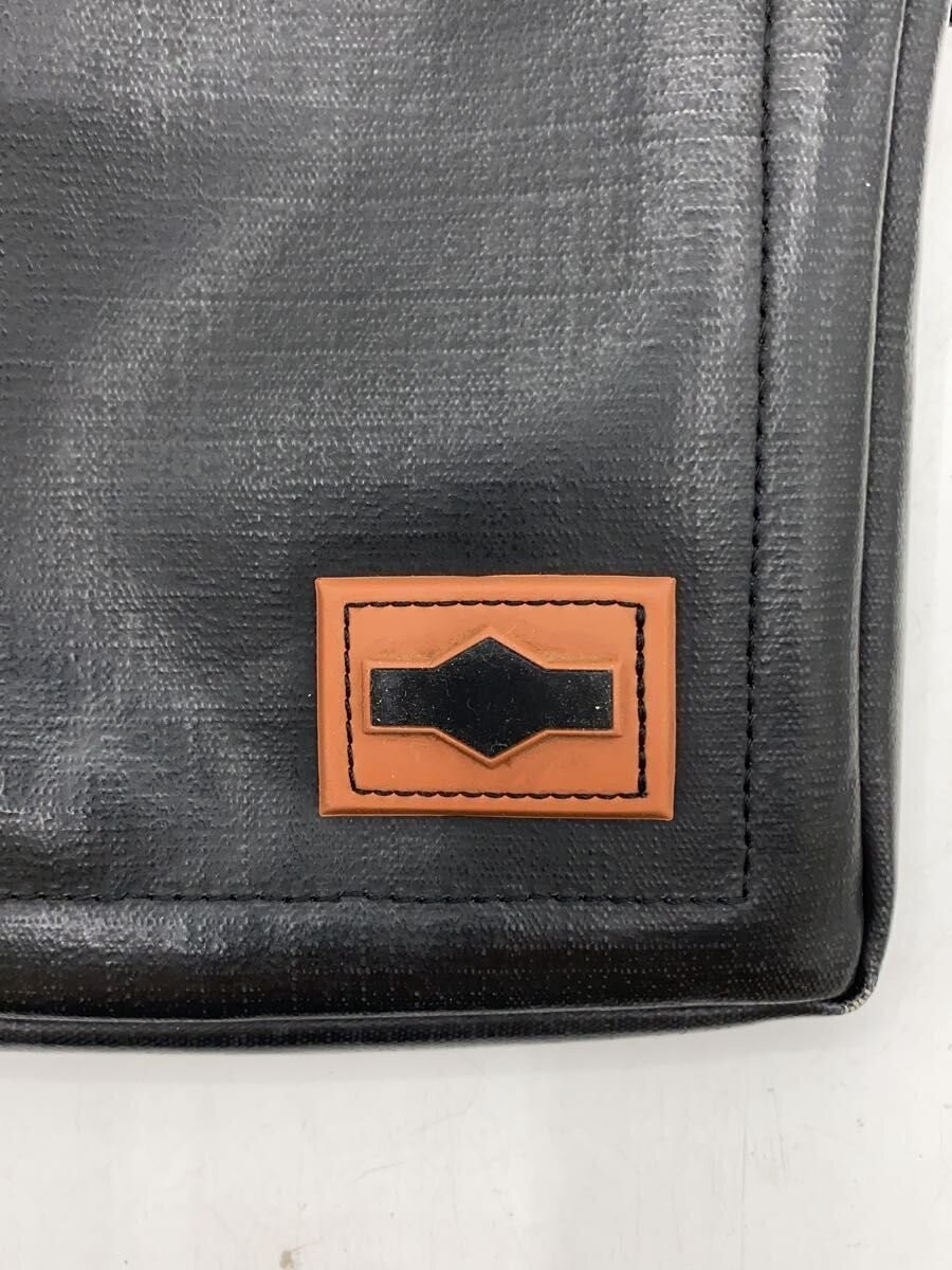 Authentic Porter Leather Shoulder Bag Black 22cm High Unisex Classic Purse