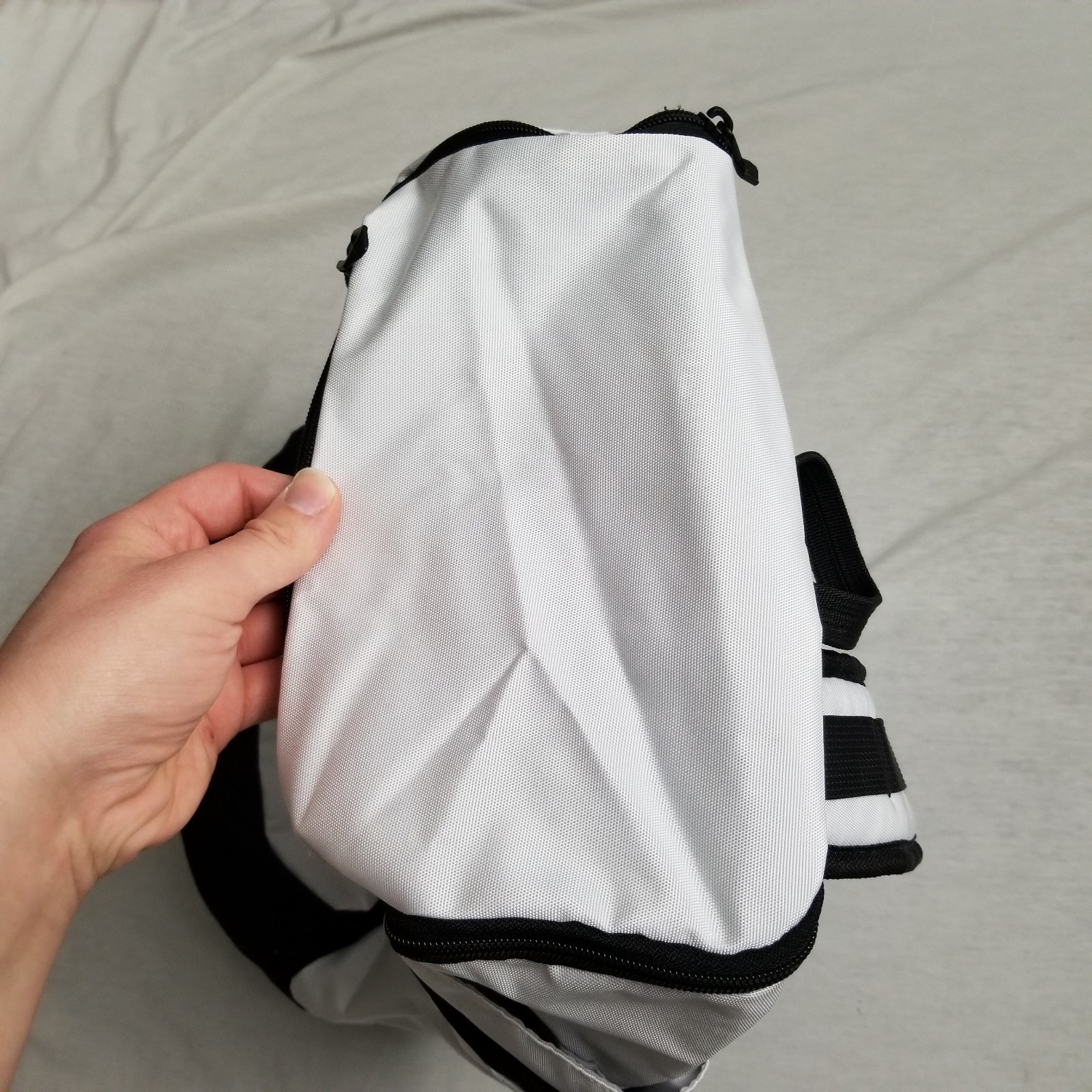 Adidas 5-Star Team 2 Backpack White Black Dual Water Bottle Pockets Padded Back