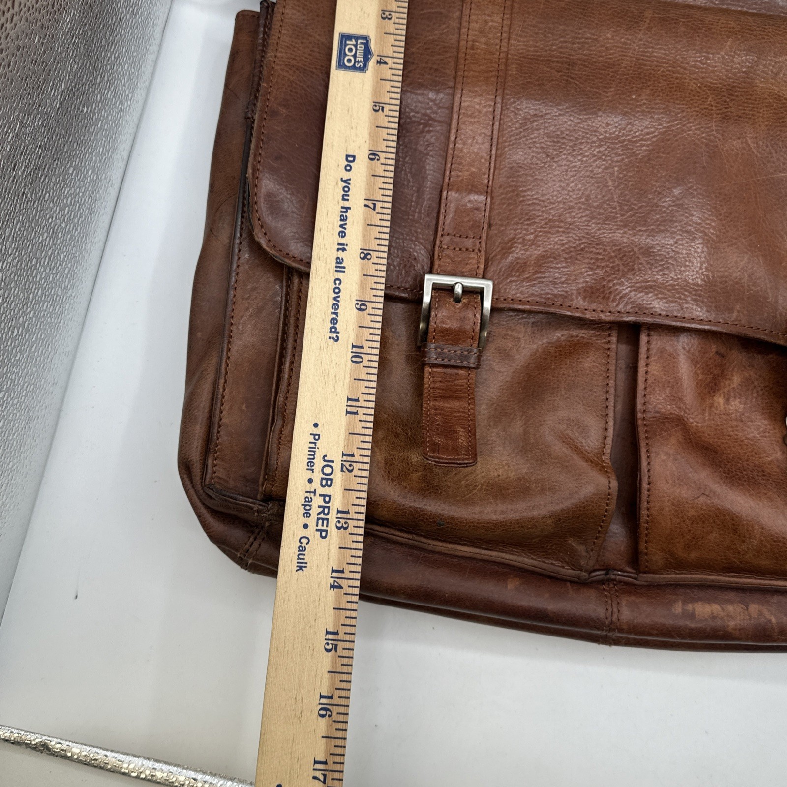 Wilson’s Leather Briefcase Brown Laptop Messenger Bag Commuting Travel Work Y2K
