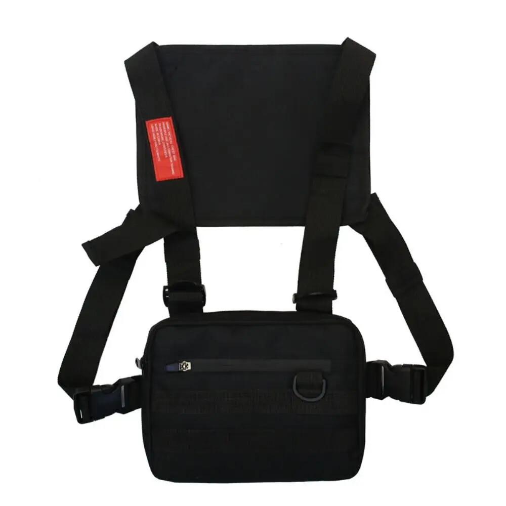 Men Chest Rig Bag Vest Bags Outdoor Sport Front Pouch Crossbody Shoulder Bag