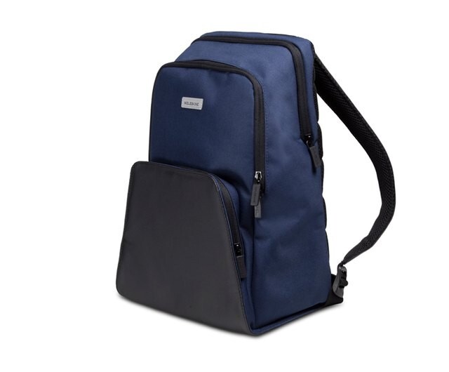 Moleskine Mens Blue Nomad Adjustable Strap Outer Pockets Laptop Backpack