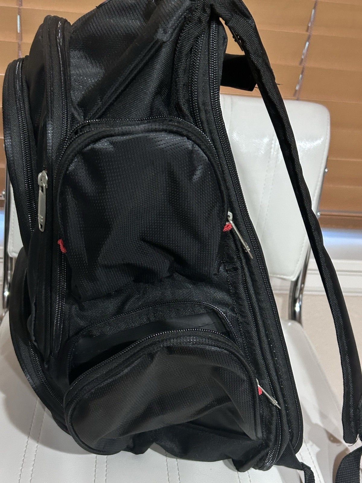 Leeds Elleven Black Backpack Check Point-Friendly Travel Bag