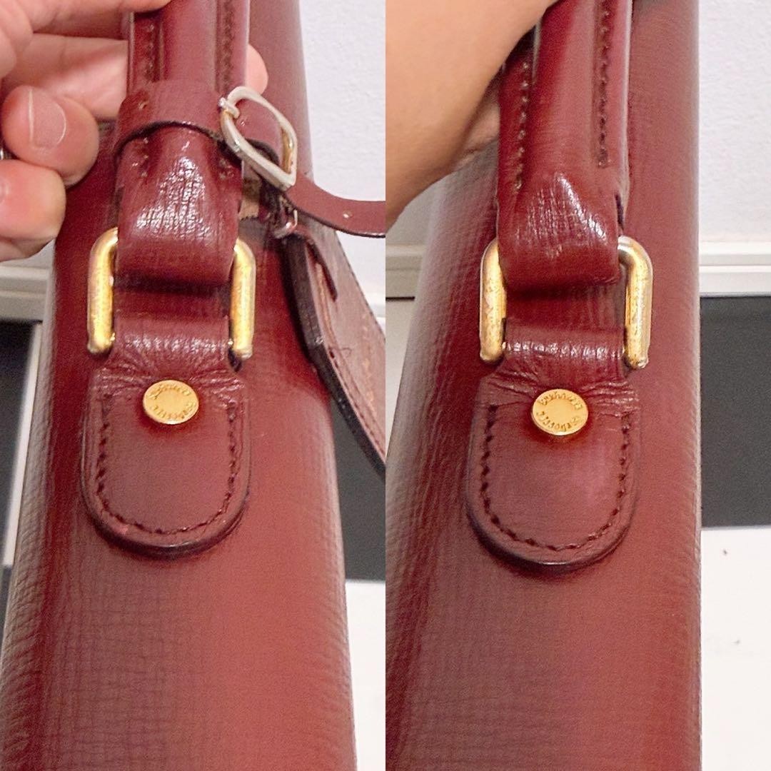 Authentic Burberrys All Leather Business Briefcase 28cm x 38cm x 9cm, Burgundy