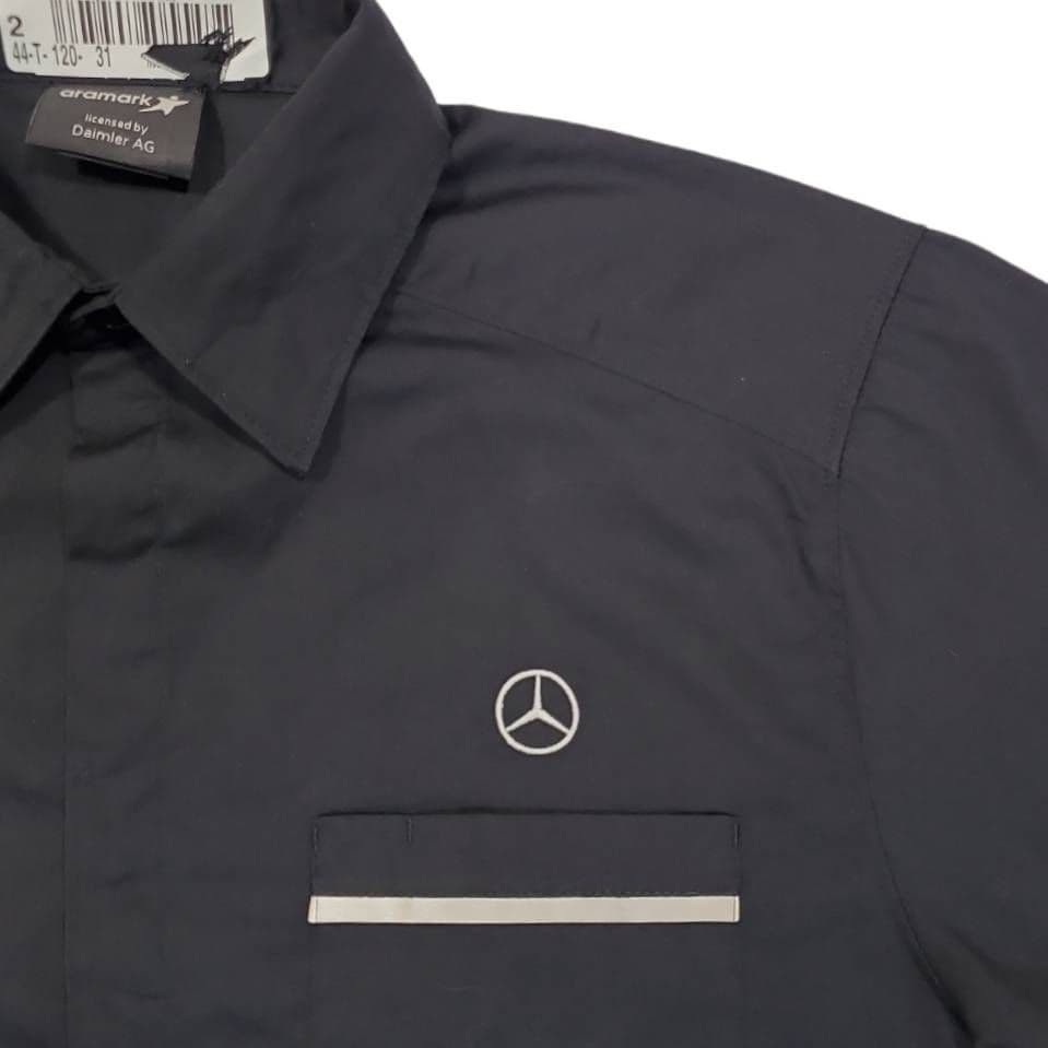 M/old clothes aramark short sleeve work shirt Mercedes Benz embroidery