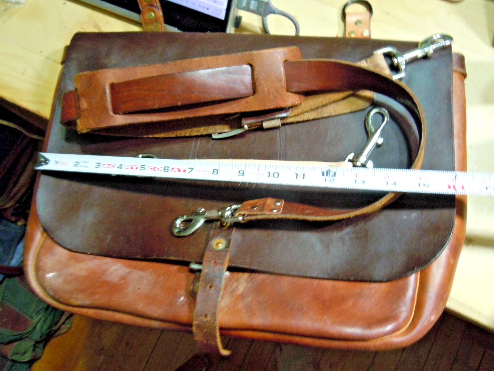 VTG Rare USPS US Leather Mail Postal Carrier Messenger Briefcase Bag # 2
