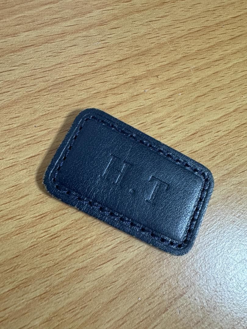 Tumi Leather Name Patch Small 5x3cm Navy Used for Alpha 3 Series