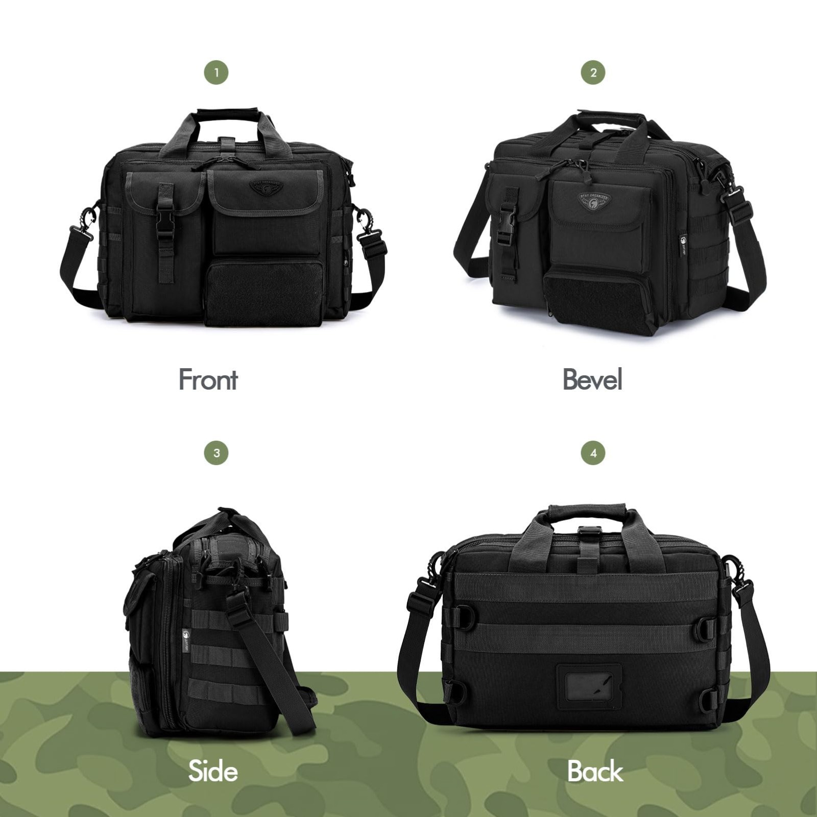 Multifunctional Tactical Messenger Bag for Men – Military Laptop Briefcase, Work