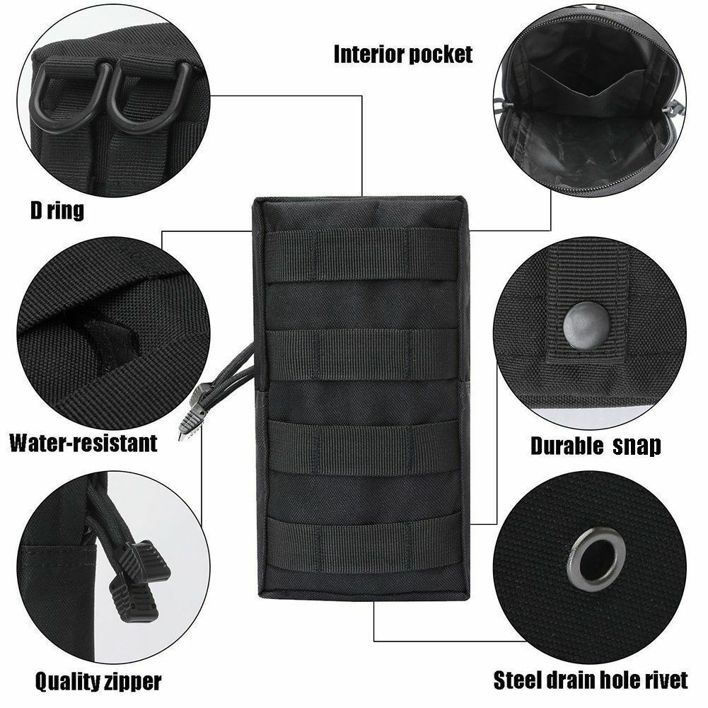 Tactical Molle Pouches Black Compact EDC Waist Bag Pack Gear Gadget Organizer US
