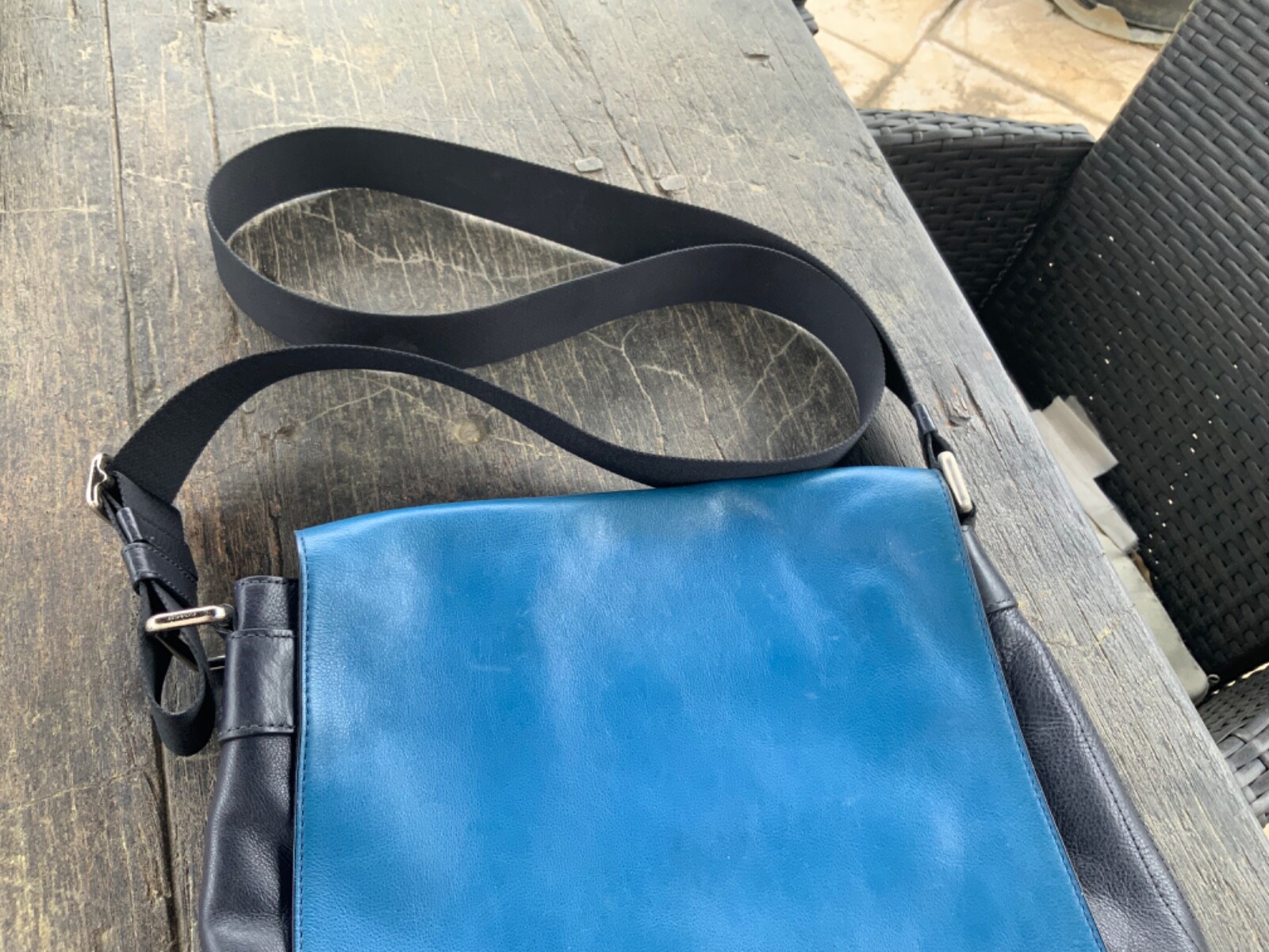 Coach Metropolitan, Sullivan Blue Leather, Crossbody , Messenger, Map Bag.