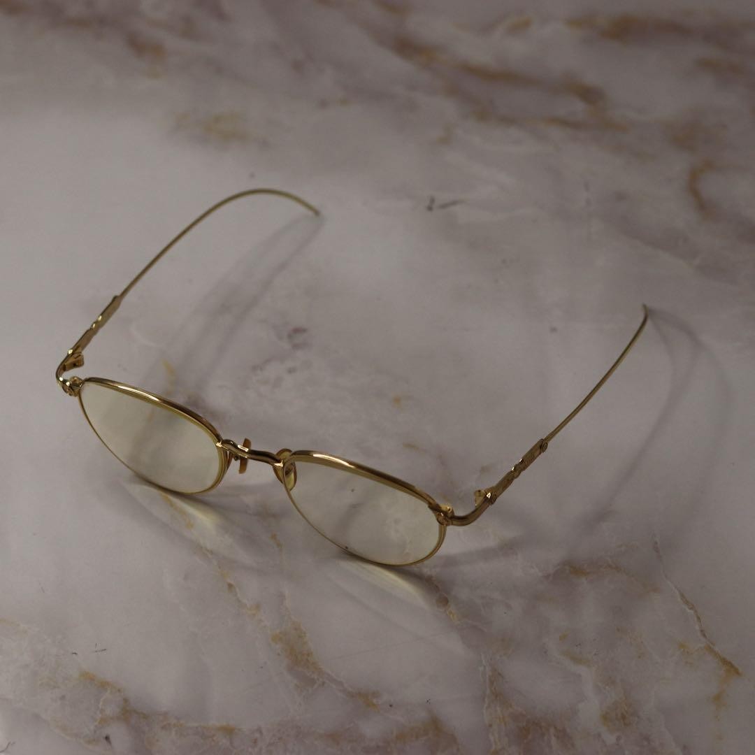 Junior Gaultier Vintage Oval Sunglasses Gold Y2K Eyewear