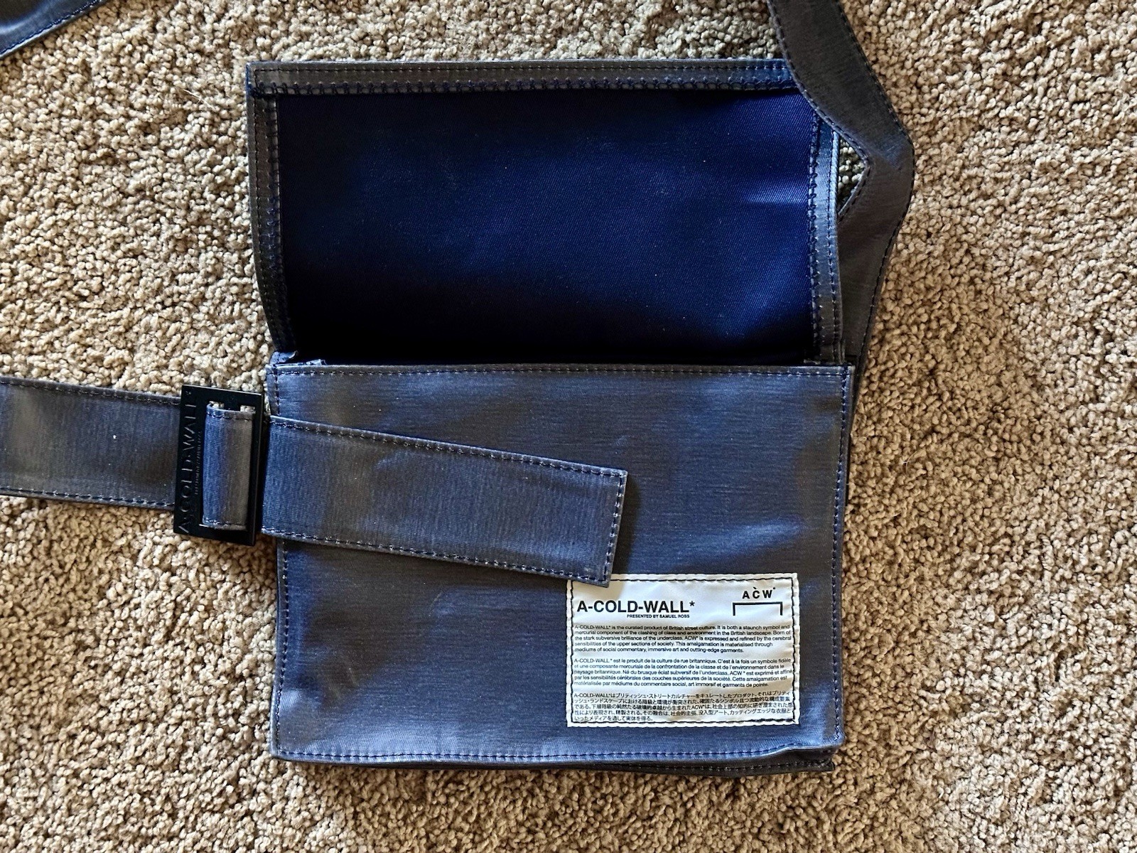A-COLD-WALL* Unisex Leather Utility Bag Crossbody 9×6 Inches New $325