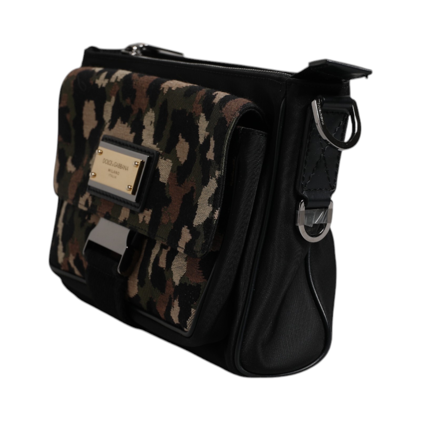 DOLCE & GABBANA Bag Multicolor Leopard Jacquard Crossbody Men Borse RRP 1620usd