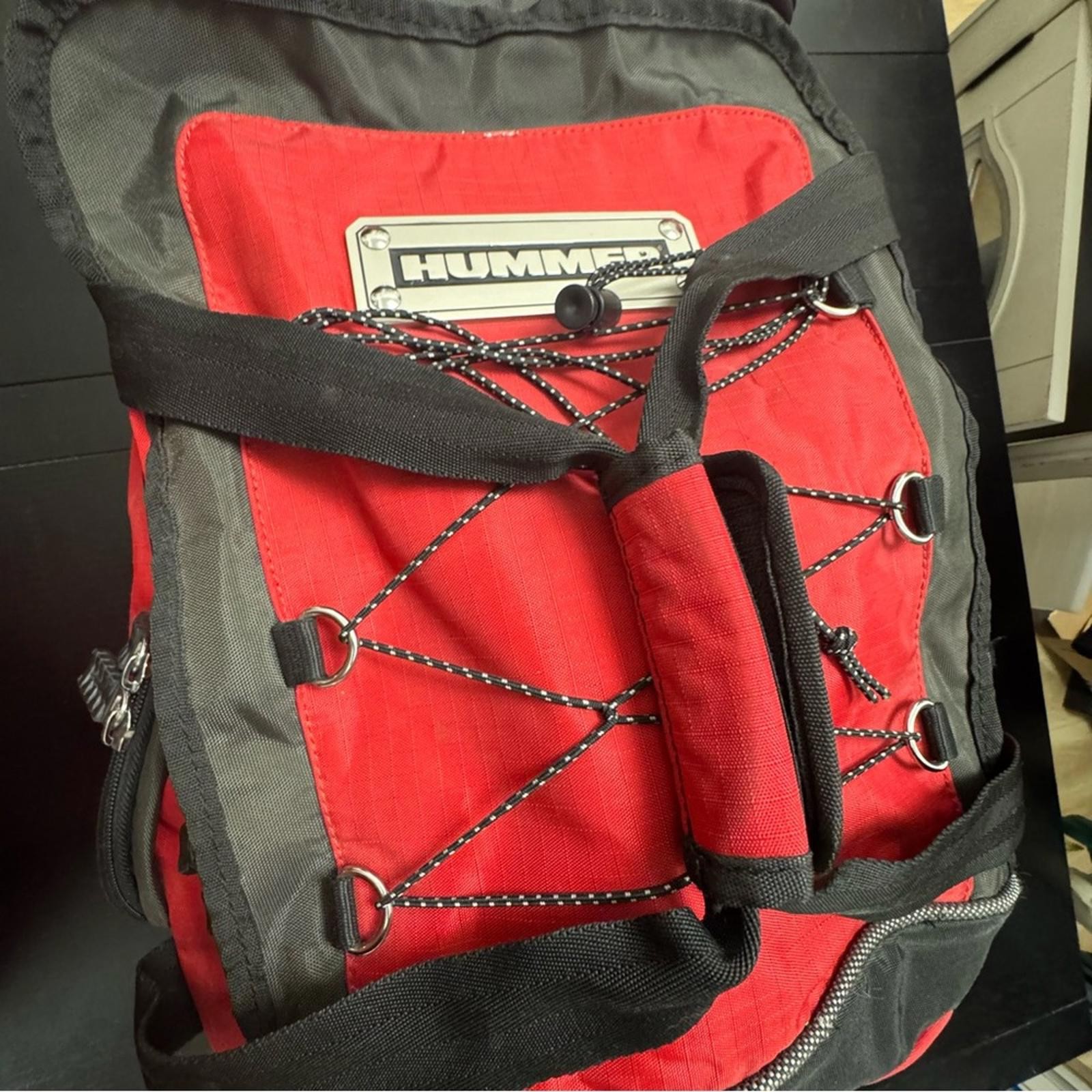 Vtg Hummer Samsonite Red Black Convertible Duffle Backpack Bag Travel Collect