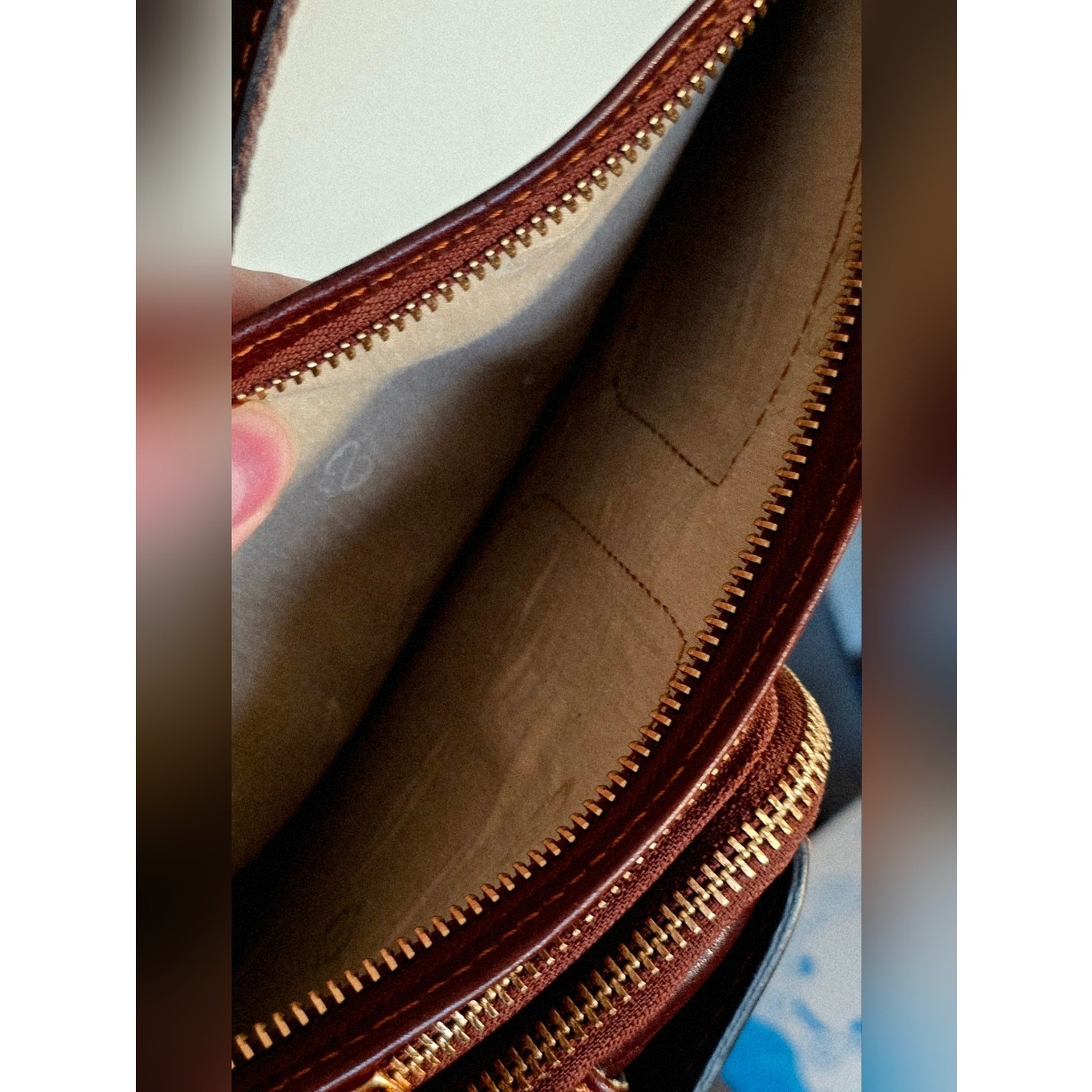 Time Resistance Leather Sling Bag Travel Leisure NWOT Unisex Brown