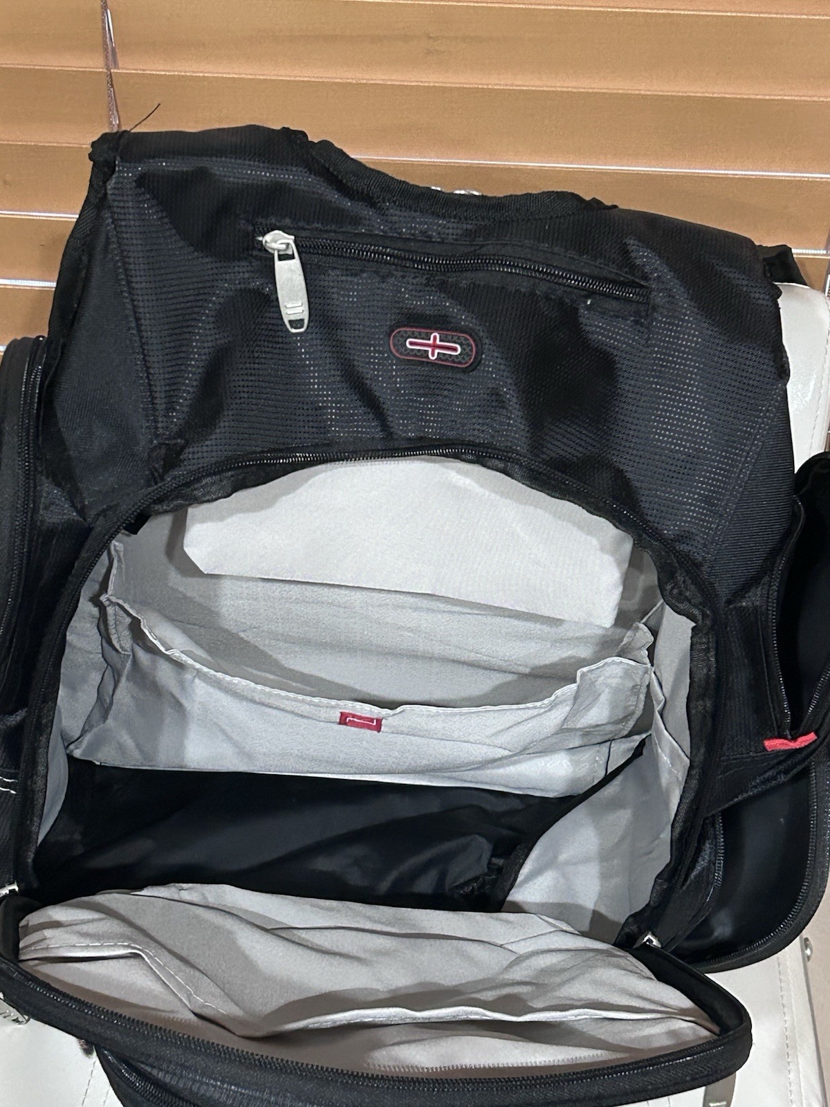Leeds Elleven Black Backpack Check Point-Friendly Travel Bag