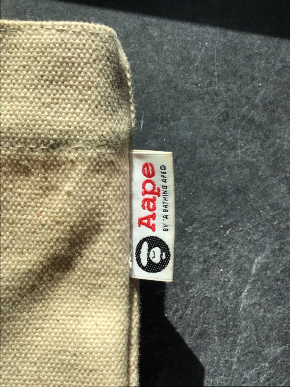 Aape by A Bathing Ape camo logo canvas tote