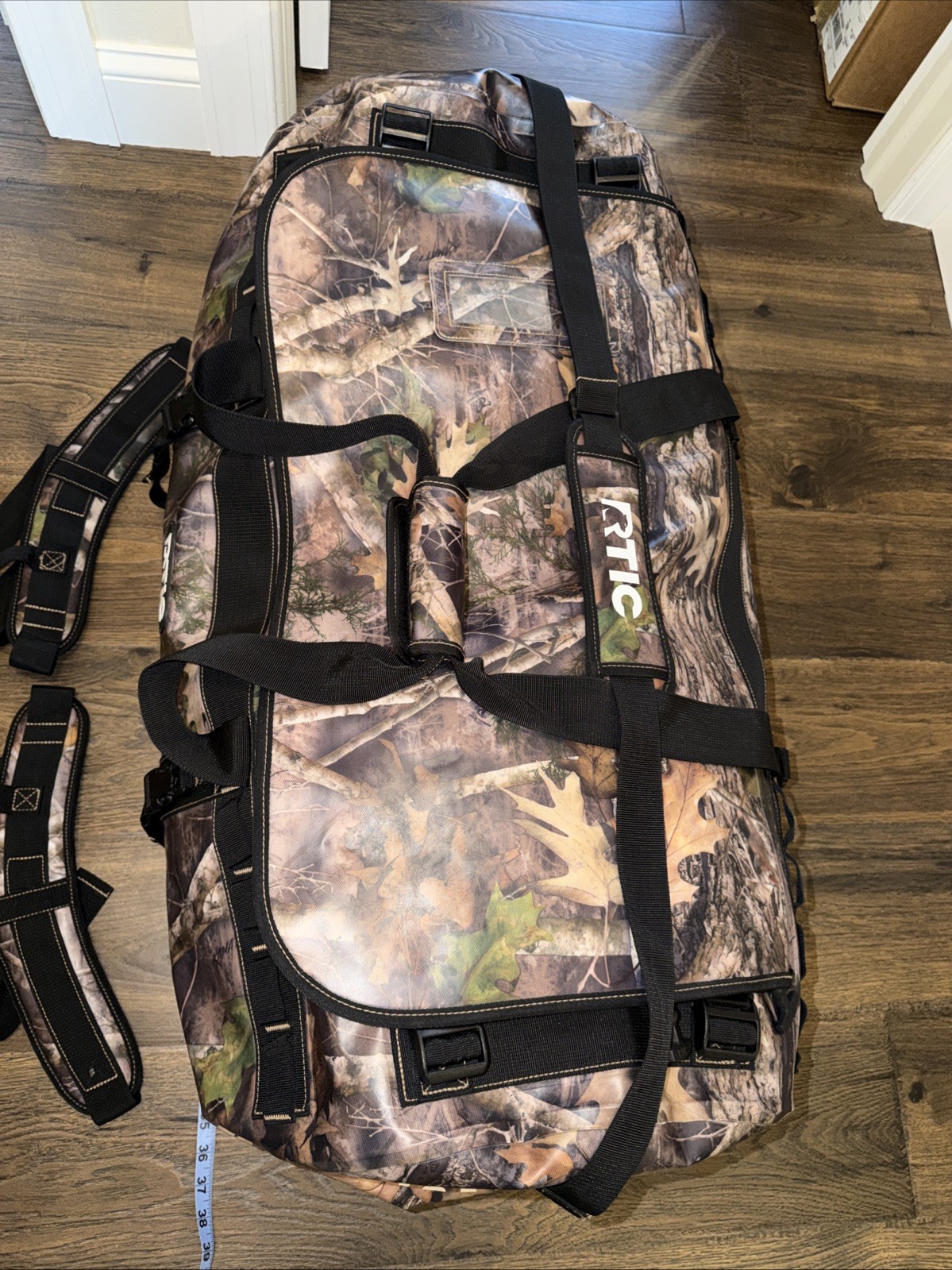 Retired RTIC Waterproof Duffle Bag 140L Kanati Camo Backpack Straps Heavy Duty