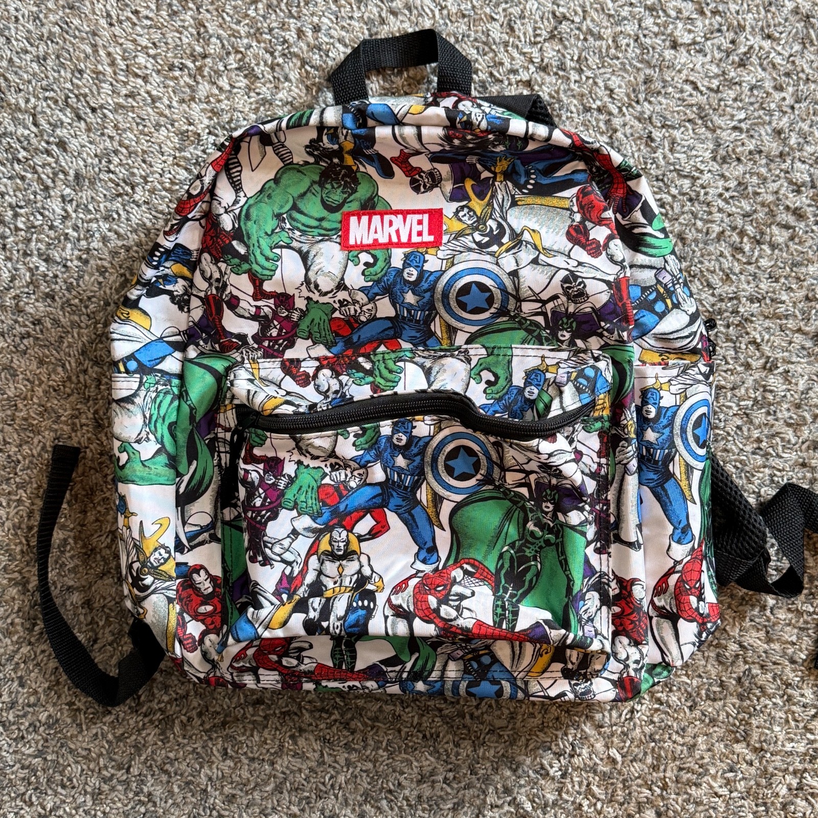 Bioworld Marvel Comics Avengers Comic Print 16″ Backpack: Spiderman, Hulk