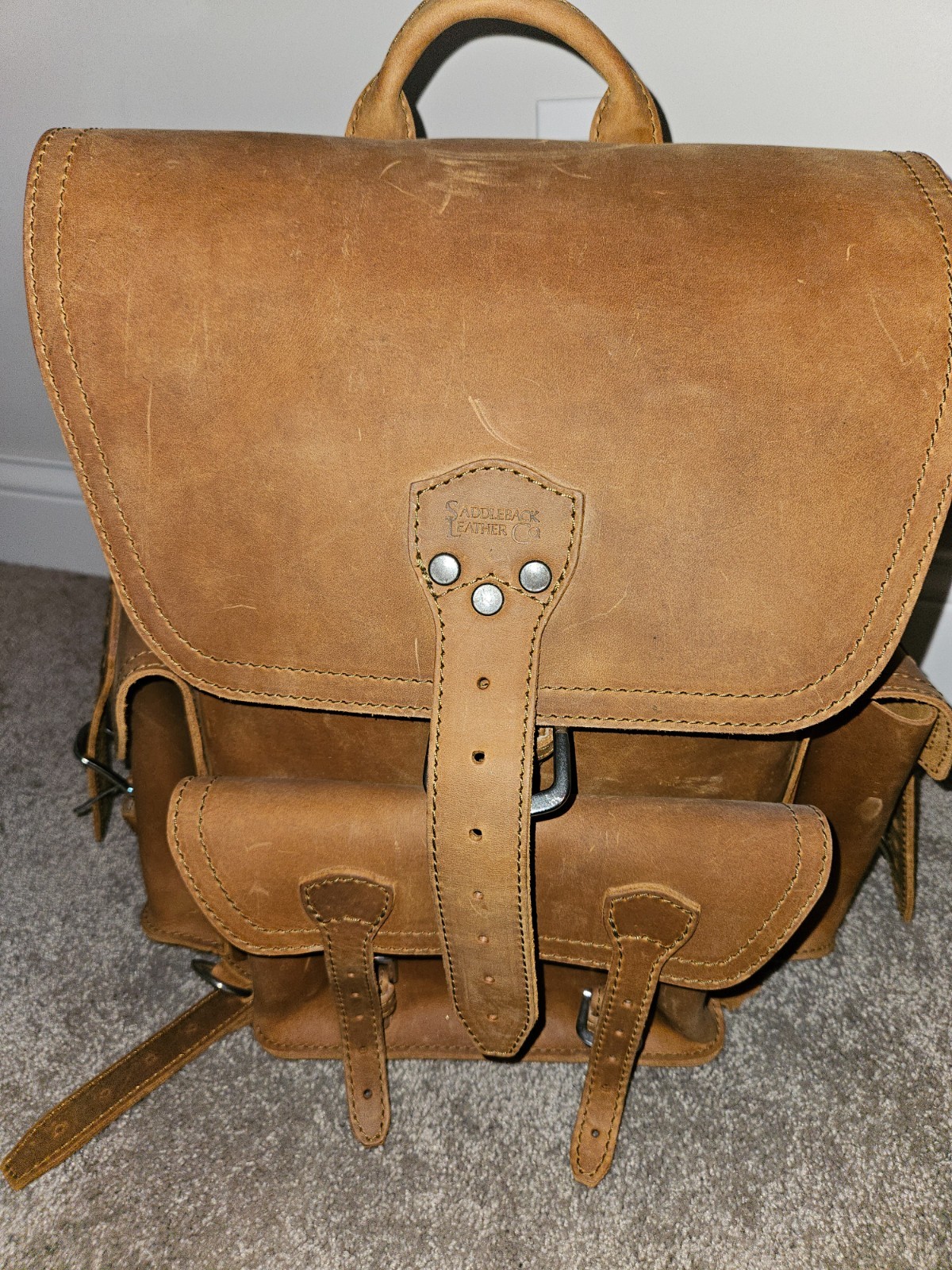 Saddleback Leather Co. Front Pocket Backpack – (Tobacco)
