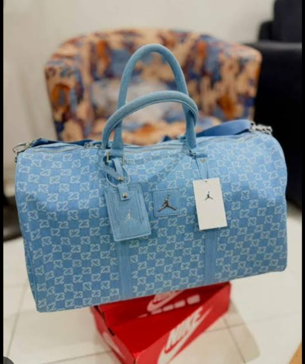 New Authentic Jordan Monogram 25L Duffle Bag *LIMITED EDITION DENIM Color*